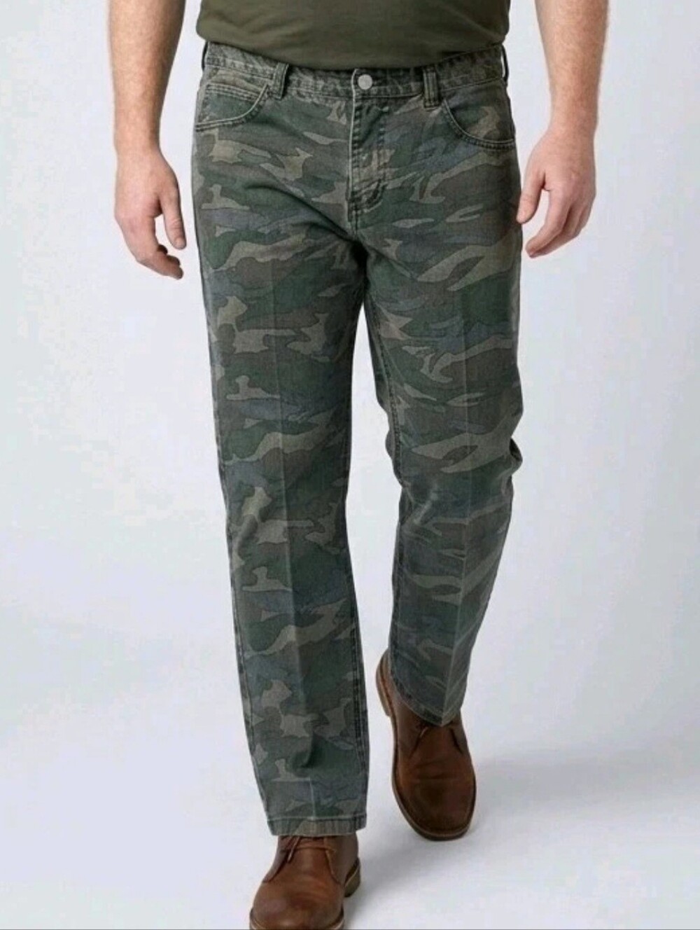 Noiz Premium Jeans Mens 38x29 Camo Camouflage Relaxed Hip-Hop Grunge Streetwear